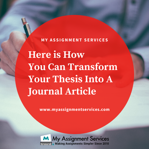 thesis based on journal article