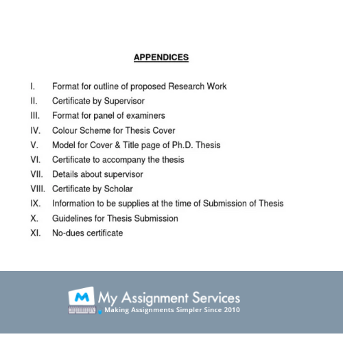 appendices example in thesis